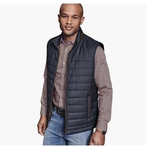 Johnston & Murphy Quilted Heathered Vest Navy